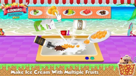 烹饪冰淇淋卷游戏截图
