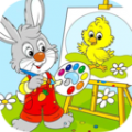 小兔子学画画