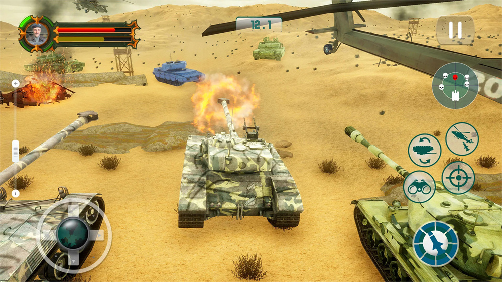 坦克大战模拟游戏截图