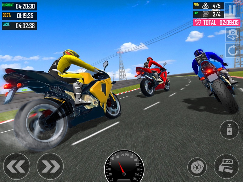 真正的摩托车赛车模拟器3D游戏截图