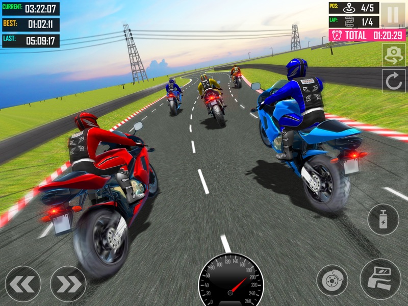 真正的摩托车赛车模拟器3D游戏截图
