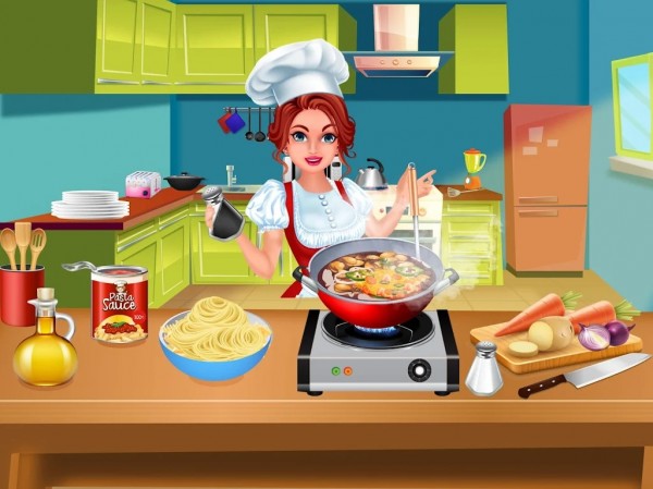 在厨房做意大利面食品游戏截图