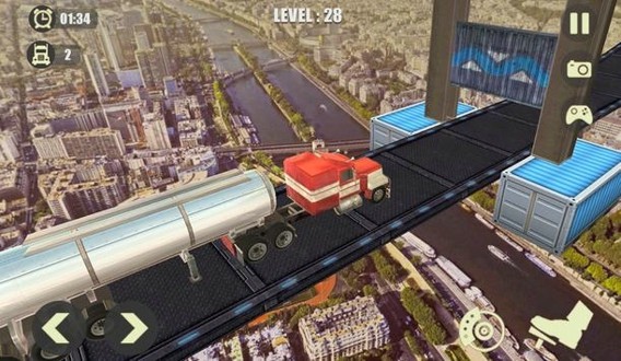 不可能的重型卡车轨道模拟器游戏截图