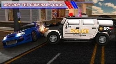 3D警车火力追逐游戏截图