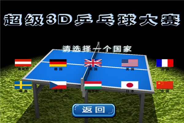 超级3D乒乓球大赛游戏截图