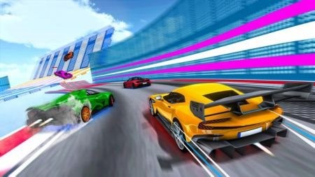 超级汽车特技巨型坡道游戏截图