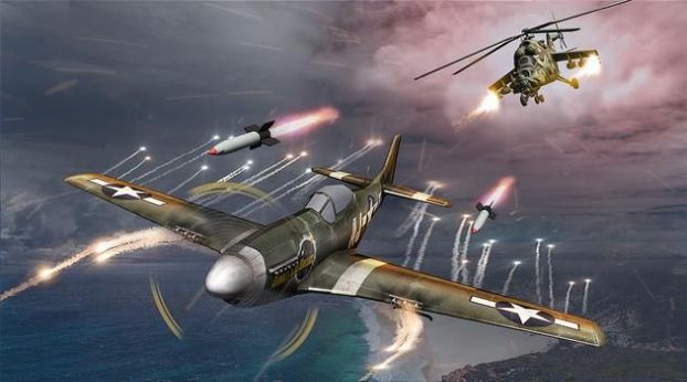 武装猎鹰直升机3D战场游戏截图