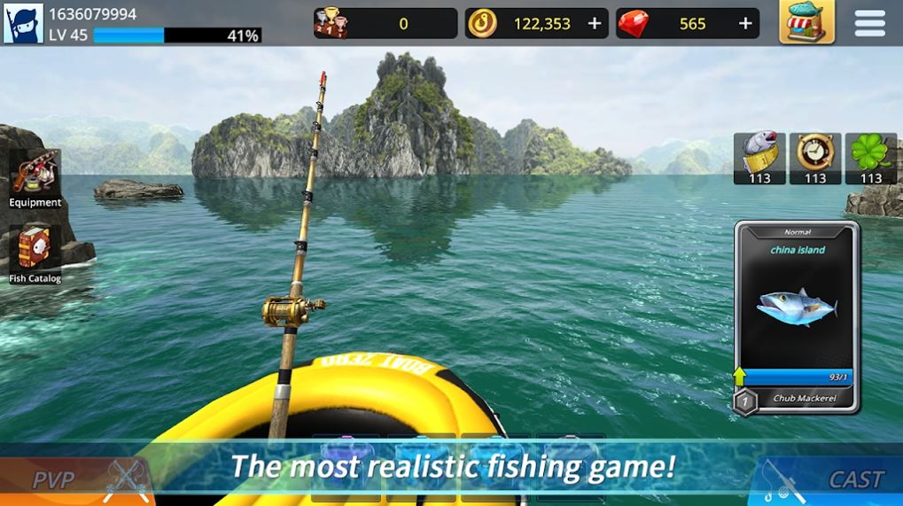 3D钓鱼比赛游戏截图