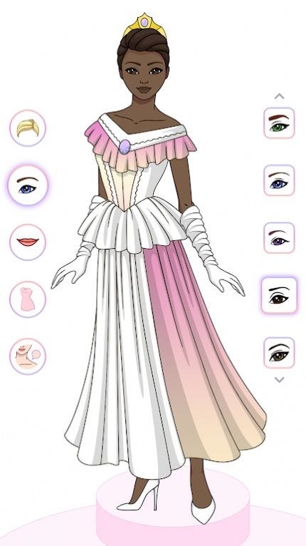 公主装扮和着色游戏截图