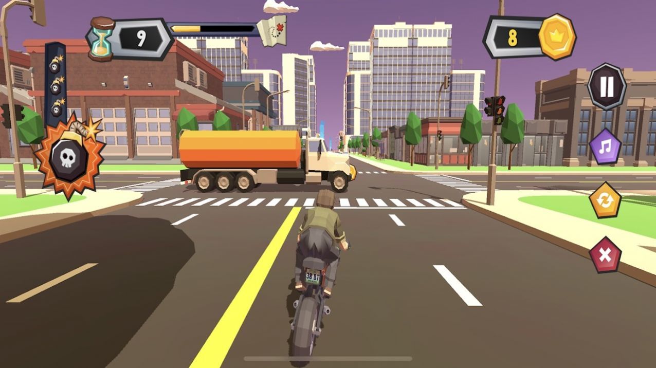 混乱交通摩托车骑士游戏截图