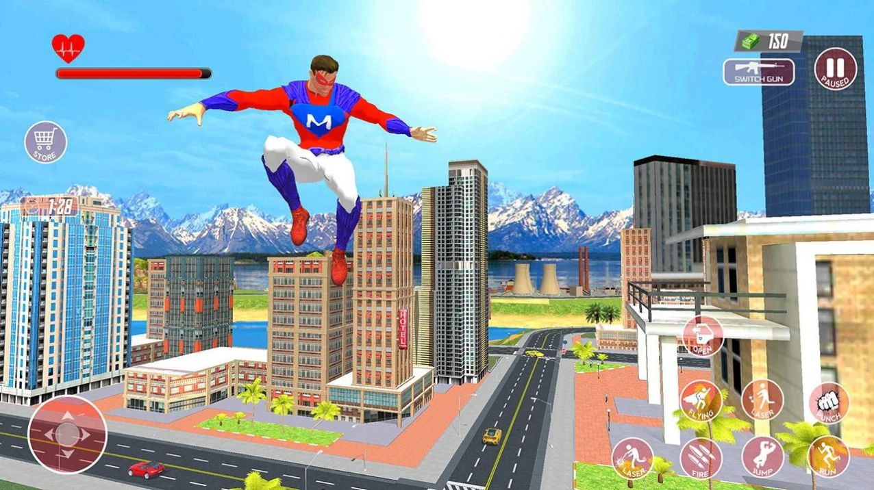 超级英雄城市飞翔游戏截图
