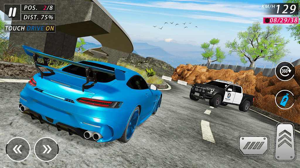 街机赛车模拟游戏截图