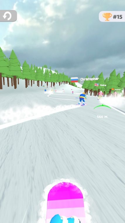 滑雪者行动游戏截图